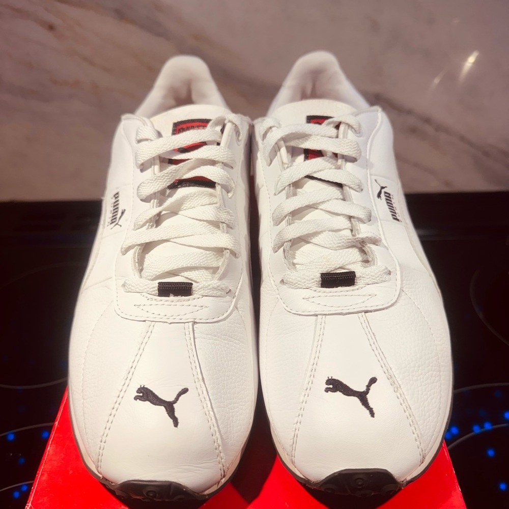 Puma White-Black -Ribbon Red Sneakers Men’s Size 91/2